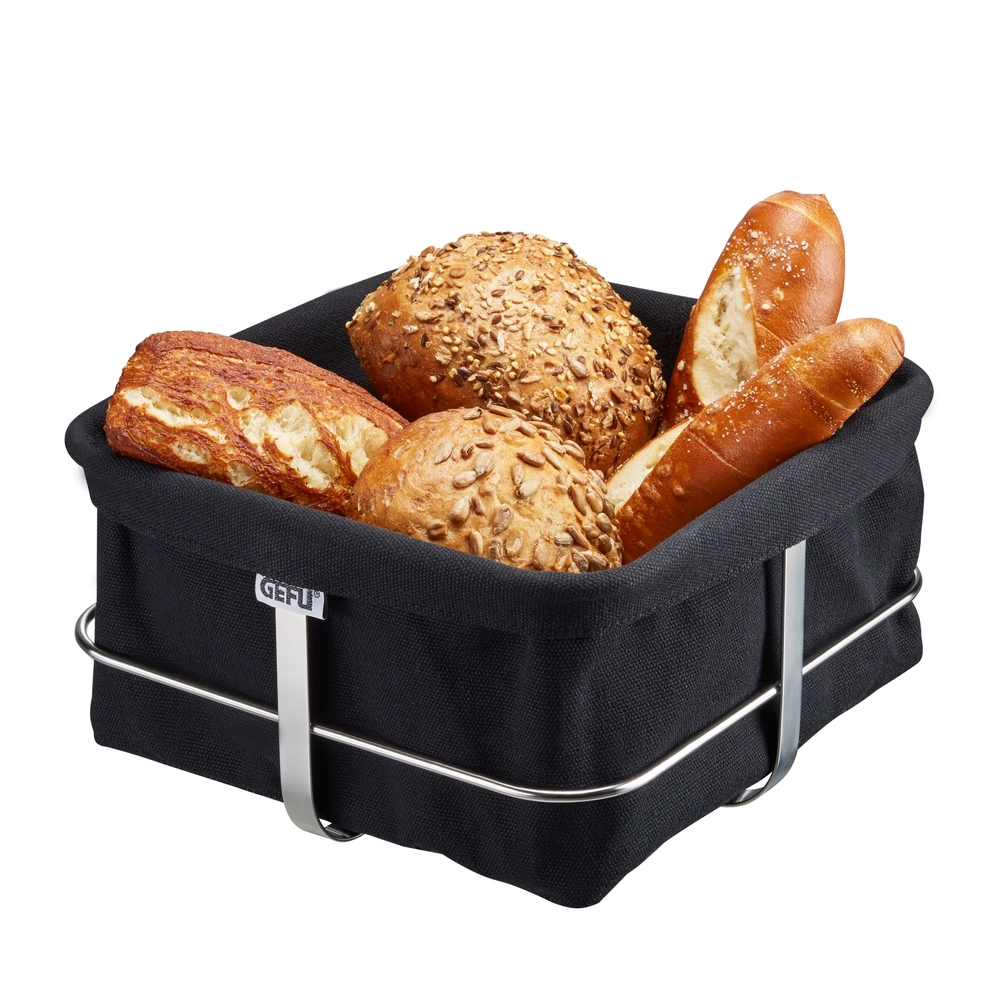 GEFU Brunch kenyérkosár 21,9x21,9cm fekete