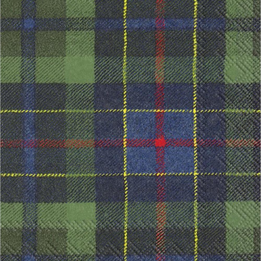 IHR papírszalvéta csomag 25x25cm TARTAN zöld