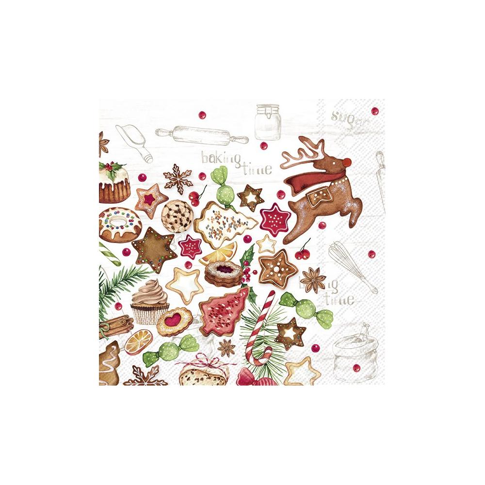 IHR papírszalvéta csomag 25x25cm WONDERLAND TREATS krém