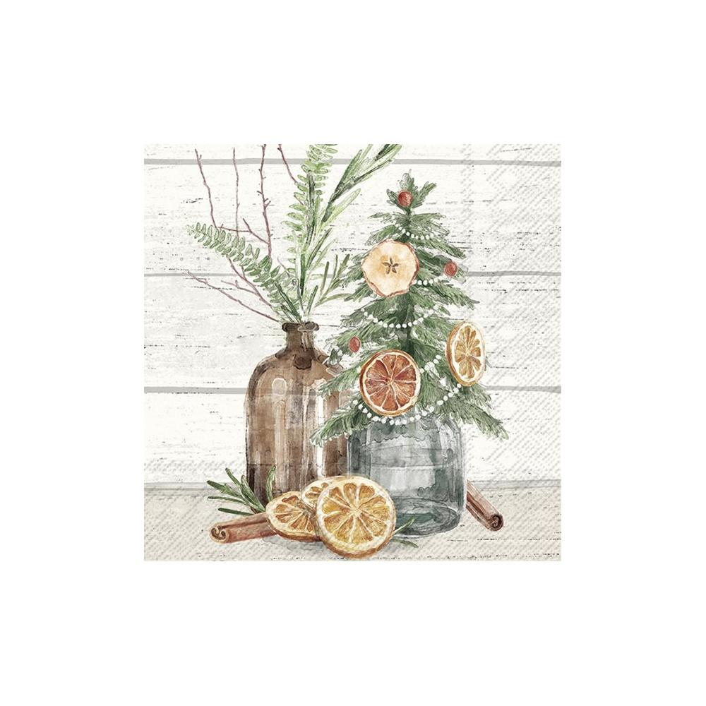 IHR papírszalvéta csomag 33x33cm SEASONAL DECO krém