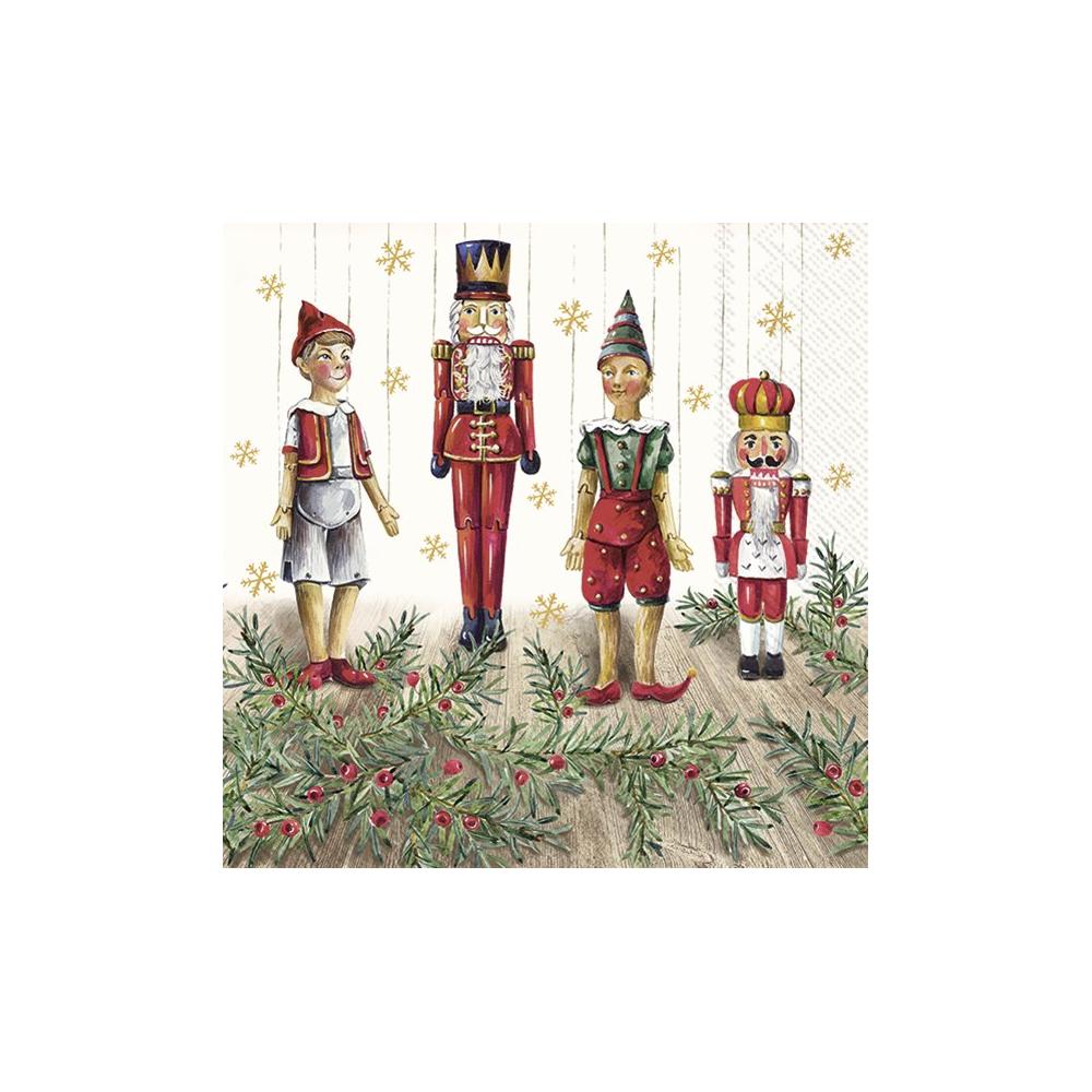 IHR papírszalvéta csomag 33x33cm GEPETTO'S CHRISTMAS krém