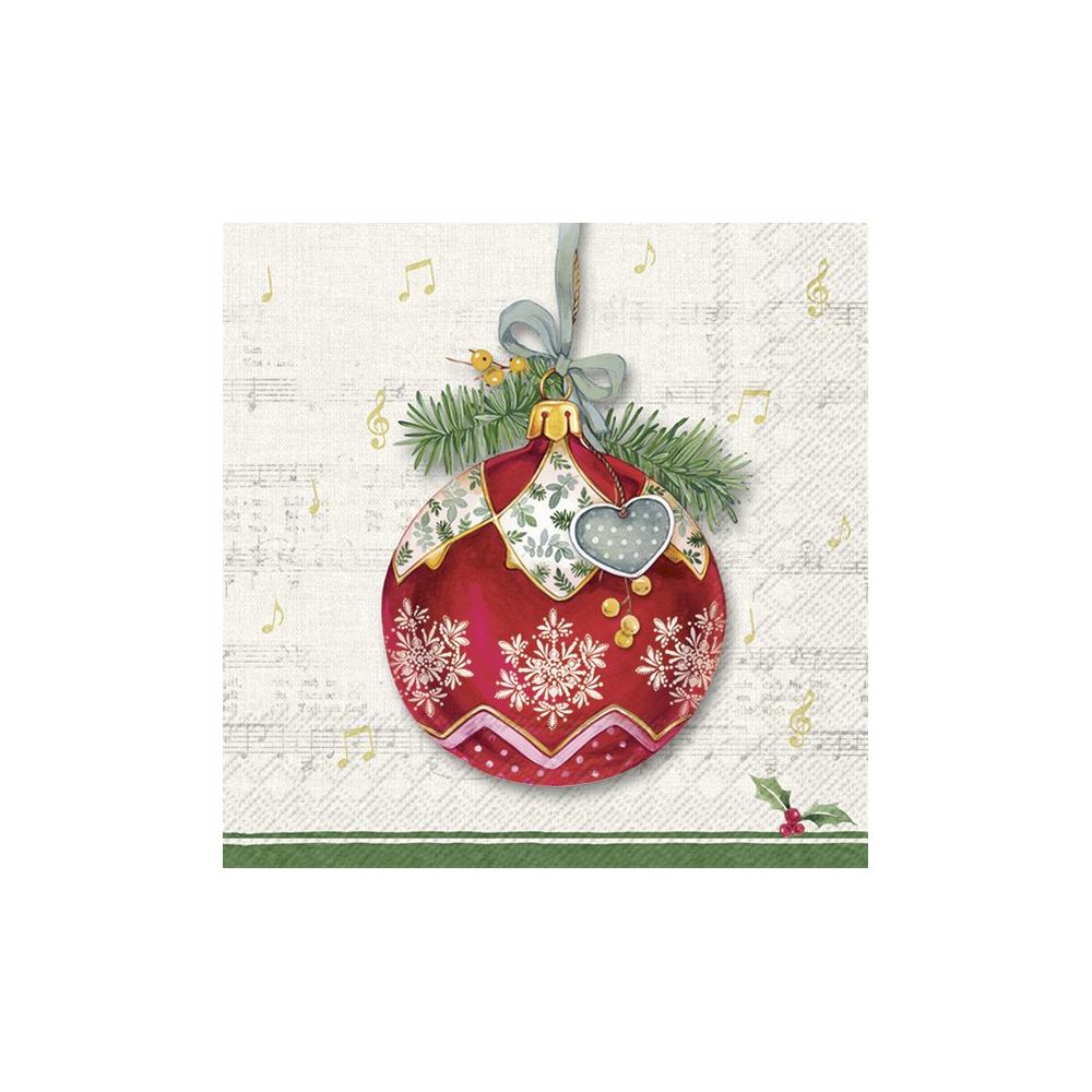 IHR CHRISTMAS BAUBLE CREAM papírszalvéta csomag 25x25cm