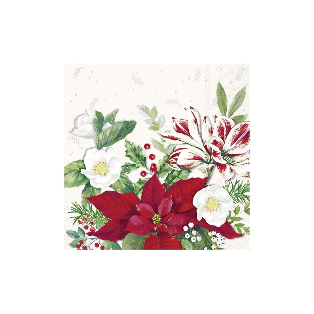 IHR CHRISTMAS FLORALS papírszalvéta csomag 25x25cm