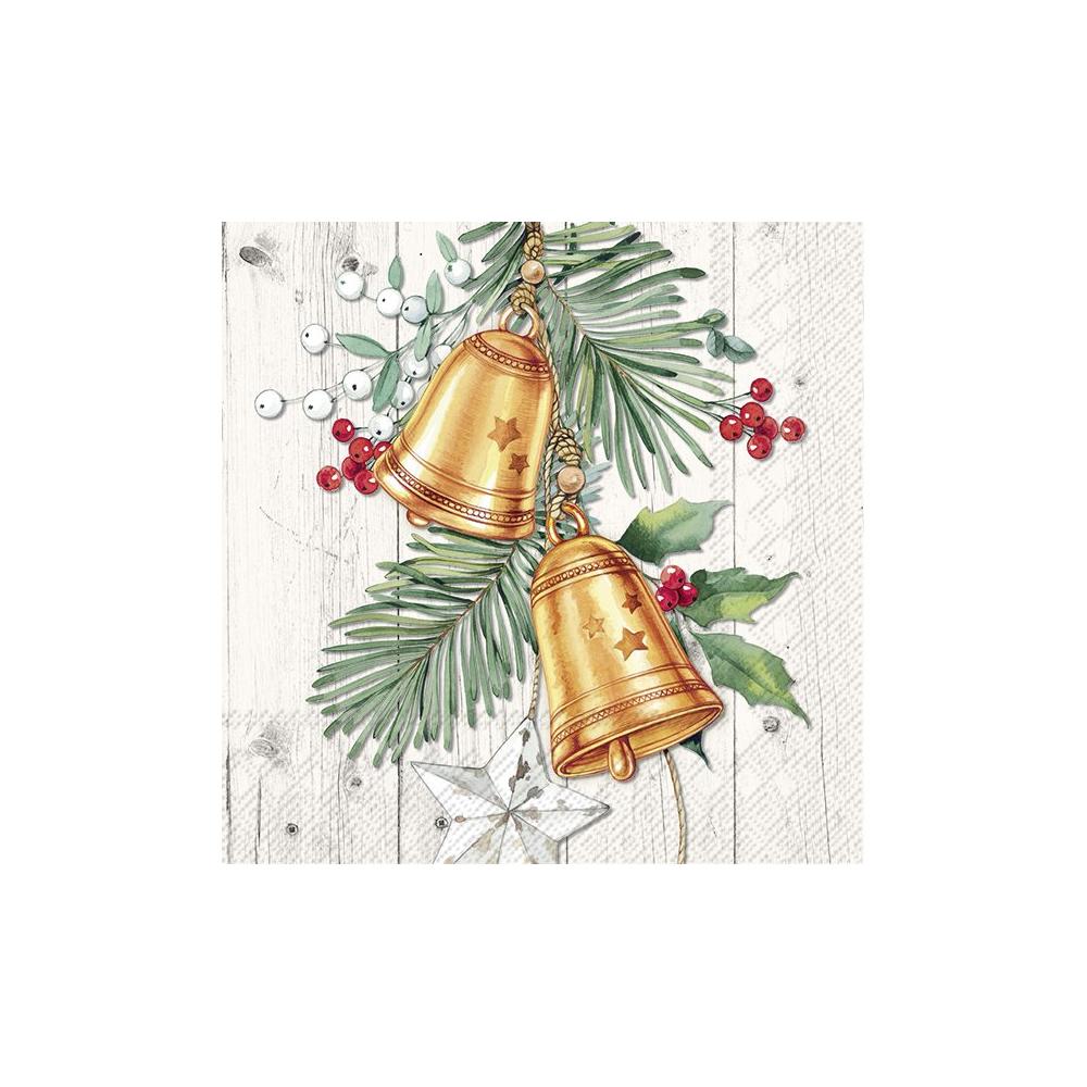 IHR CHRISTMAS BELL CREAM papírszalvéta csomag 33x33cm