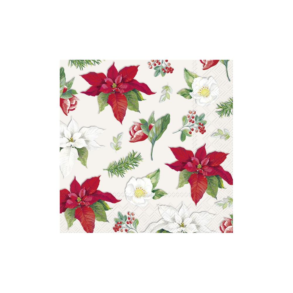 IHR CHRISTMAS FLORALS ALLOVE papírszalvéta csomag 33x33cm