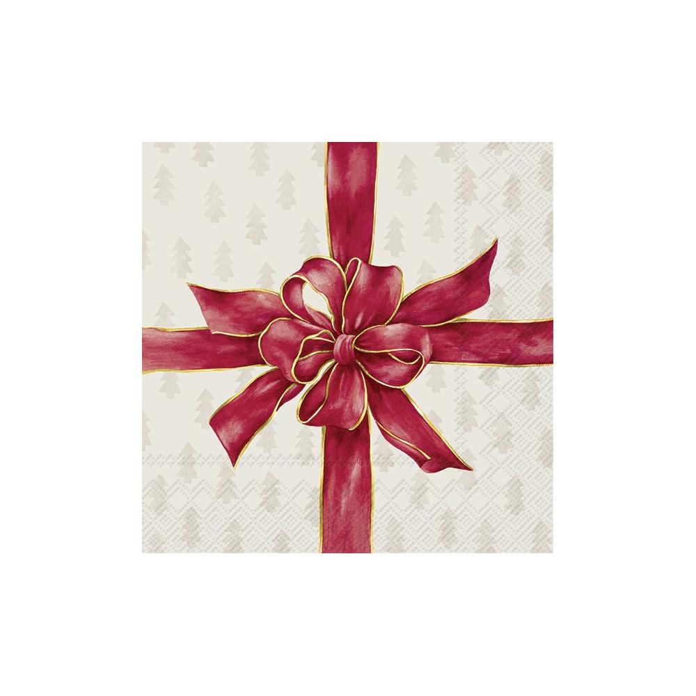 IHR CHRISTMAS BOW CREAM papírszalvéta csomag 33x33cm