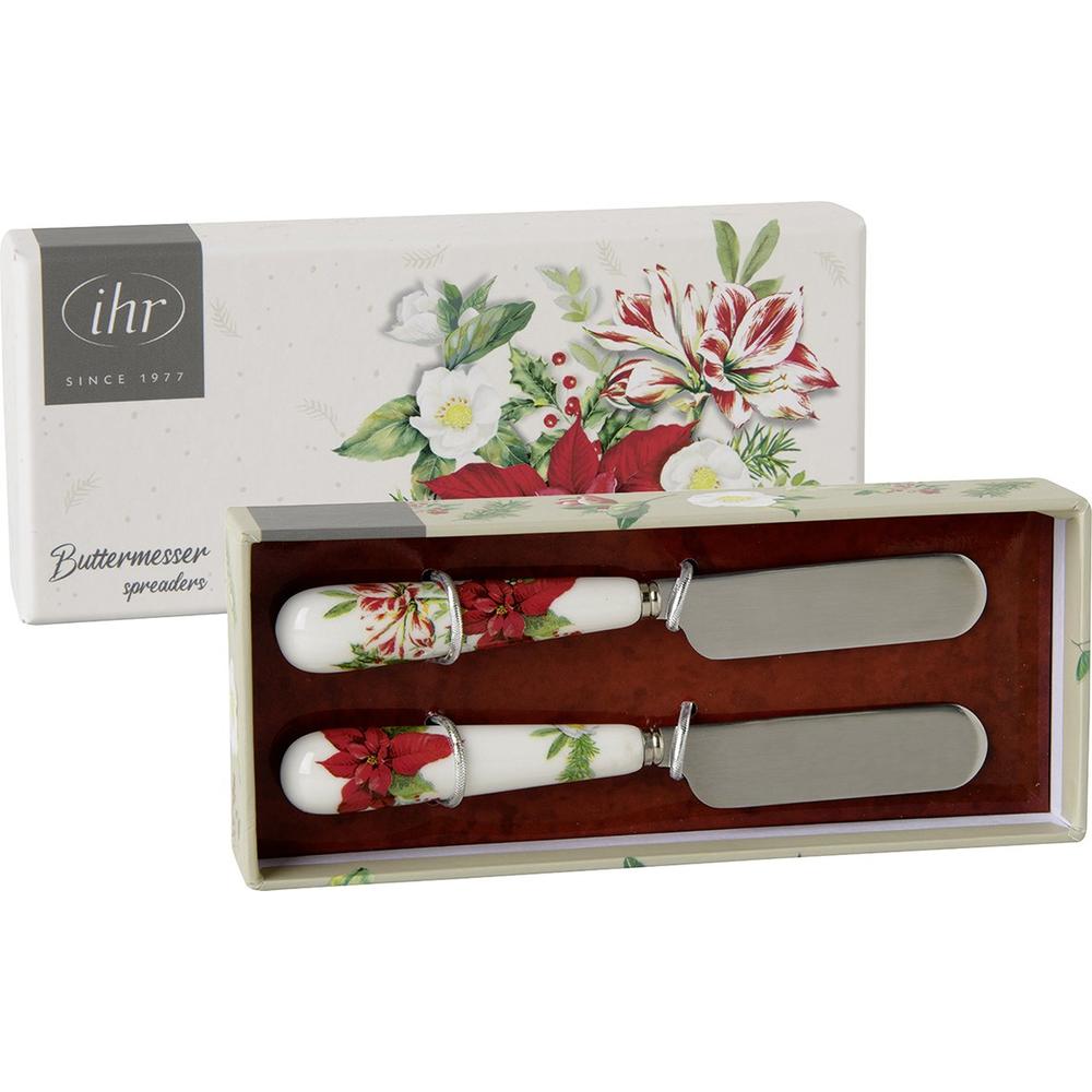 IHR CHRISTMAS FLORALS vajazókés 12,5cm szett 2részes 