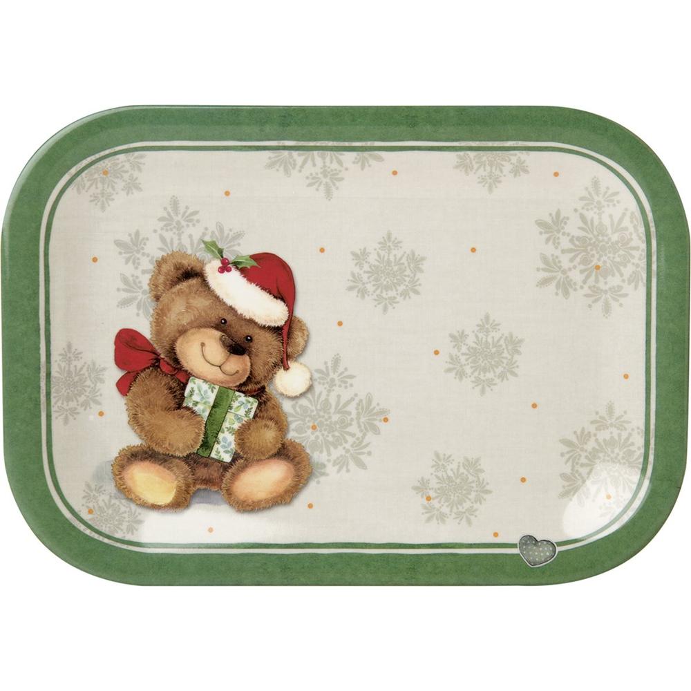 IHR CHRISTMAS TEDDY CREAM tálca 20,5x14,5x1cm