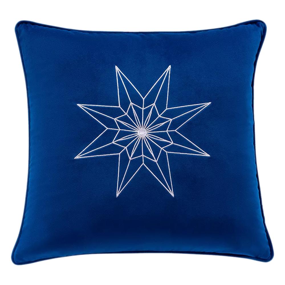 M&A töltött díszpárna CHRISTMAS STAR 45x45cm FB64 sötétkék