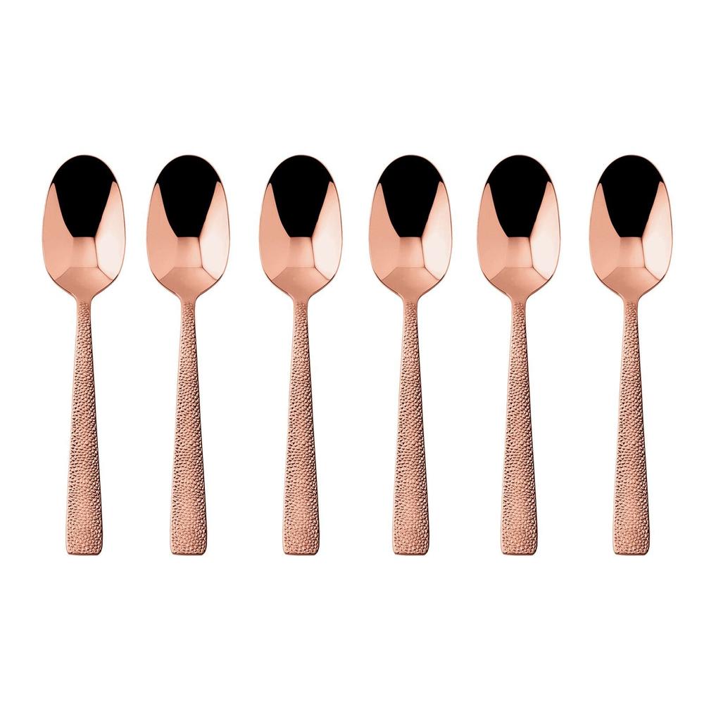 Sambonet Siena PVD Copper eszpresszós kanál szett 6személyes 6részes