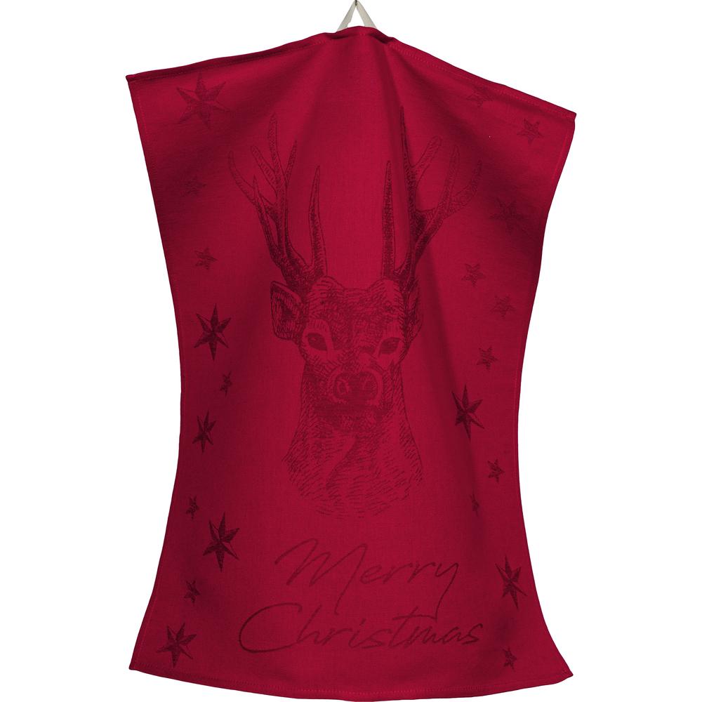 Sander konyharuha CHRISTMAS DEER 50x70cm FB01 piros