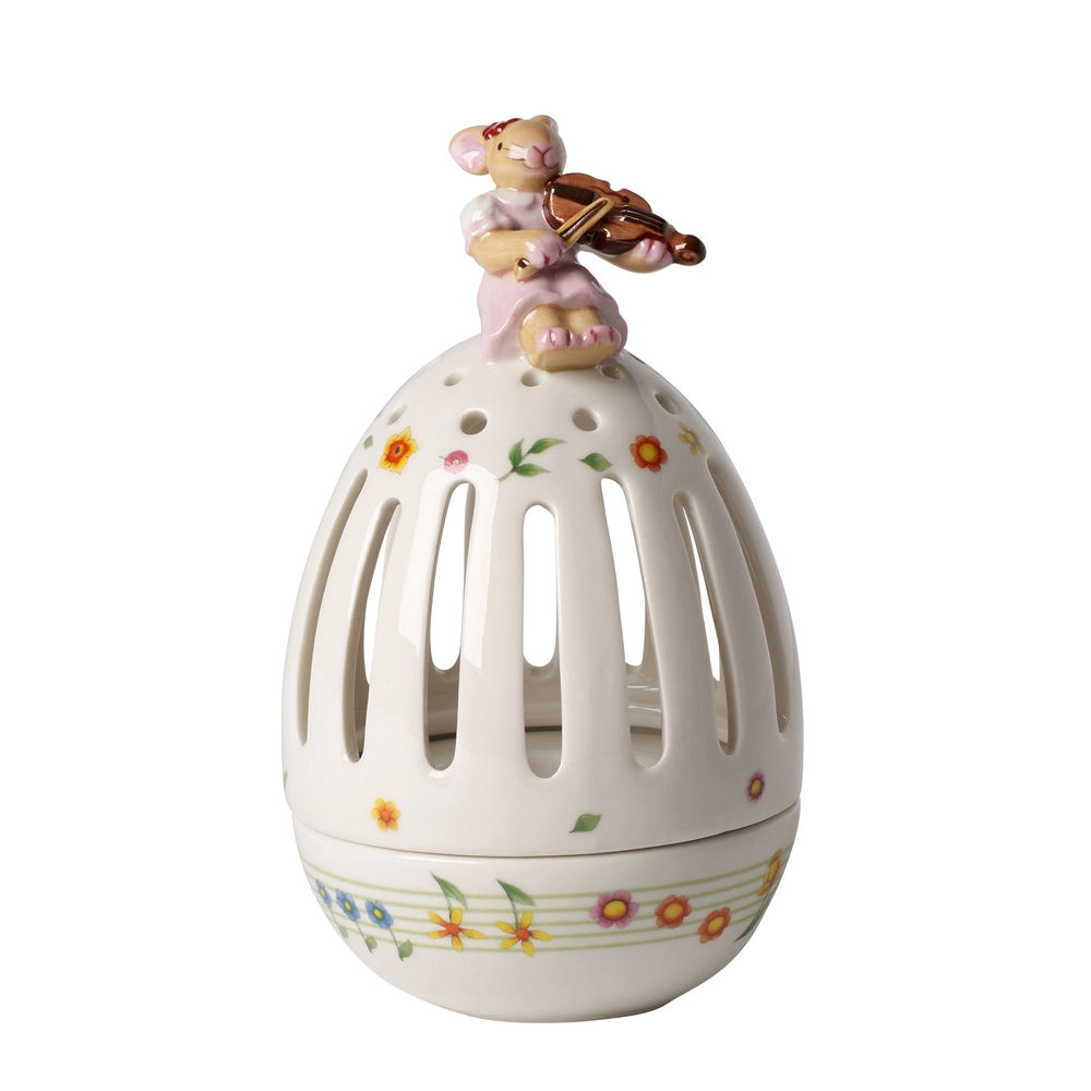 V&B Spring Decoration tojás mécsestartó hegedülő nyuszival