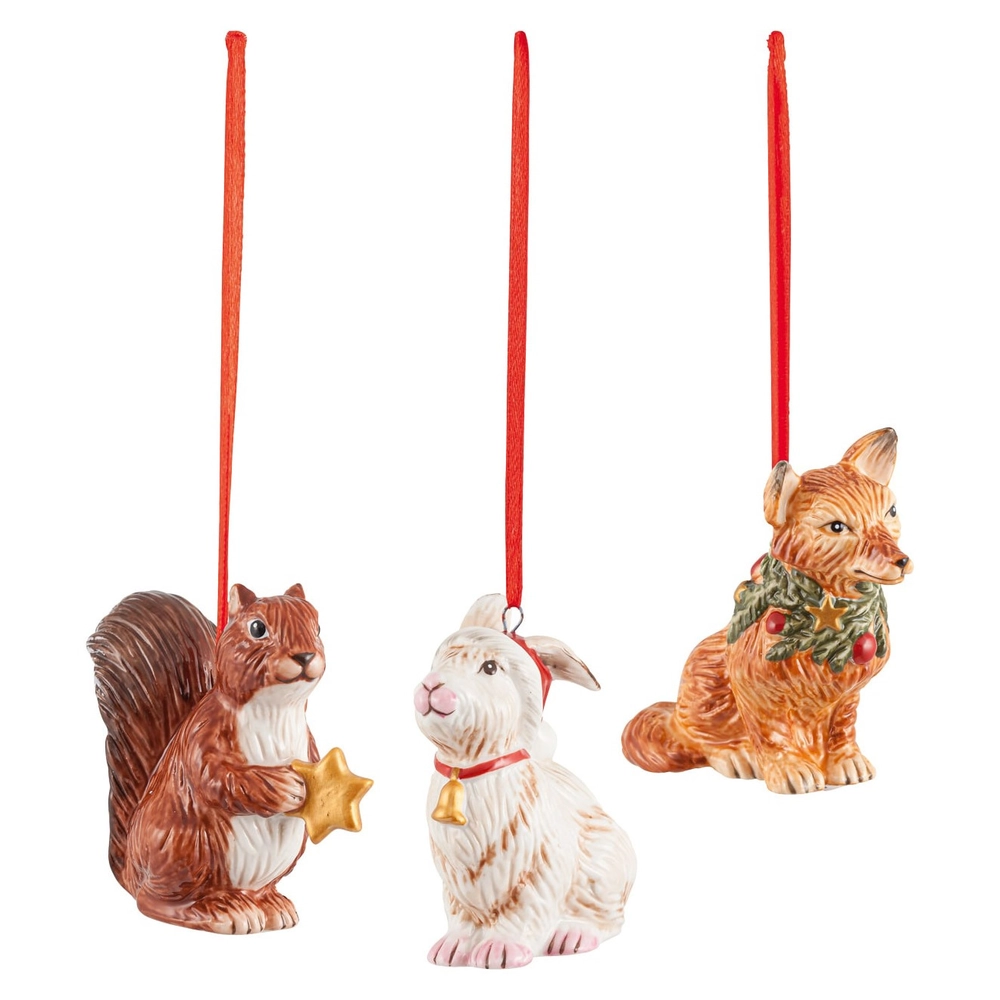 V&B Nostalgic Ornaments karácsonyfadísz szett 3részes, Erdei állatok