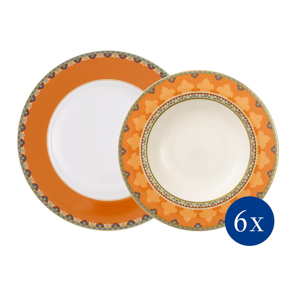 V&B Samarkand Mandarin étkészlet 6személyes 12részes