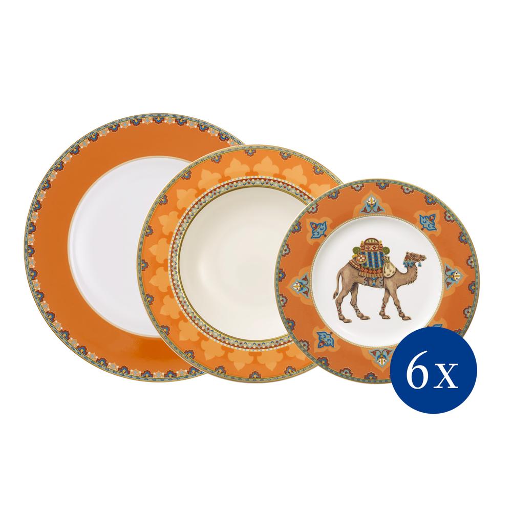 V&B Samarkand Mandarin étkészlet 6személyes 18részes