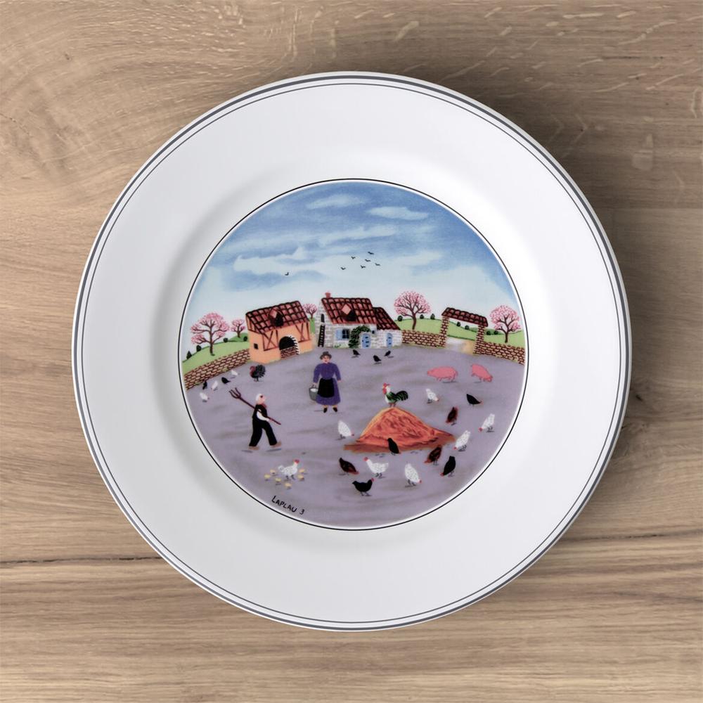 V&B Design Naif desszertes-reggelizőtányér 21cm, Baromfi udvar