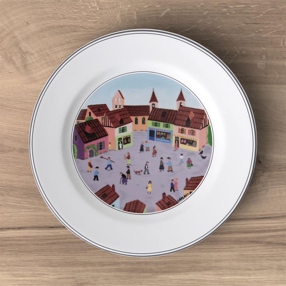 V&B Design Naif desszertes-reggelizőtányér 21cm, Falu