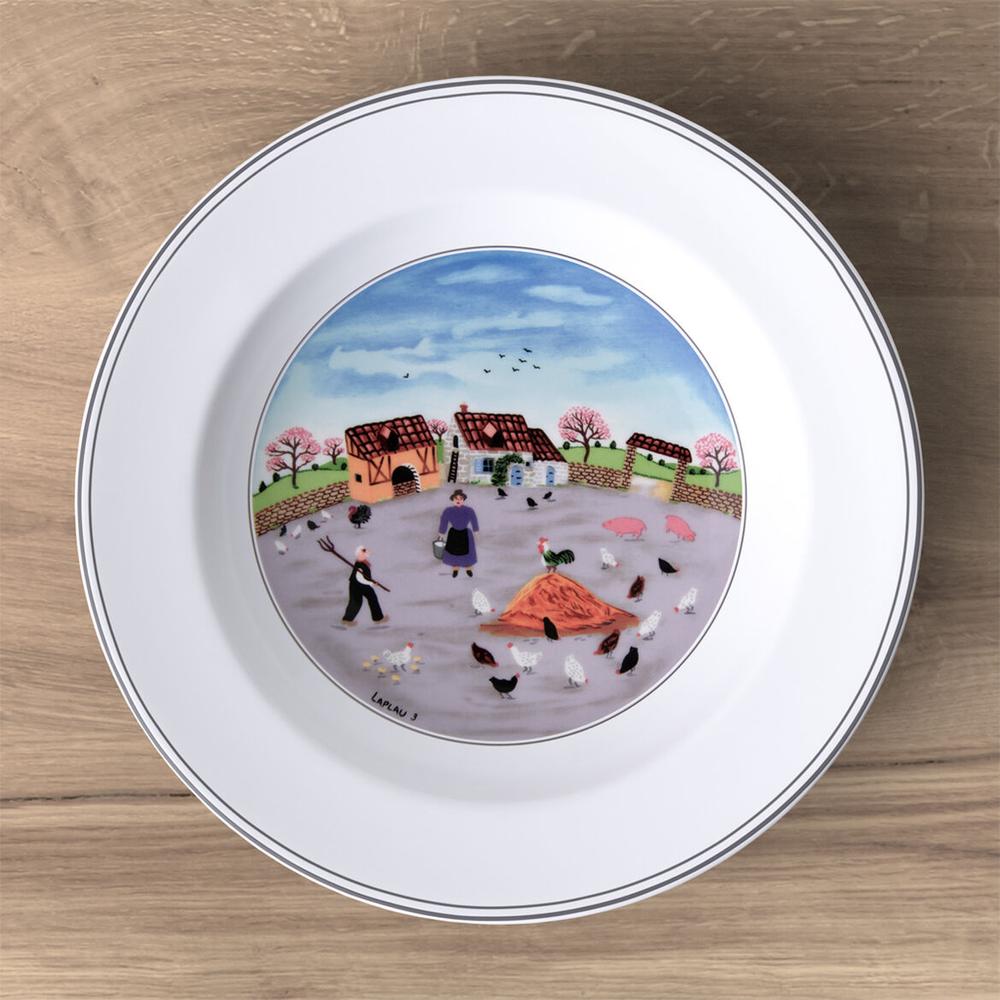 V&B Design Naif mélytányér 21cm, Baromfi udvar