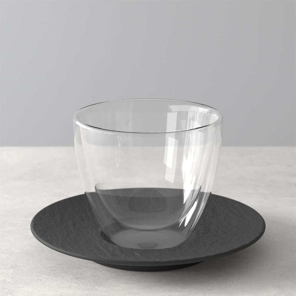 V&B Manufacture Rock cappuccinós csésze alátéttel 