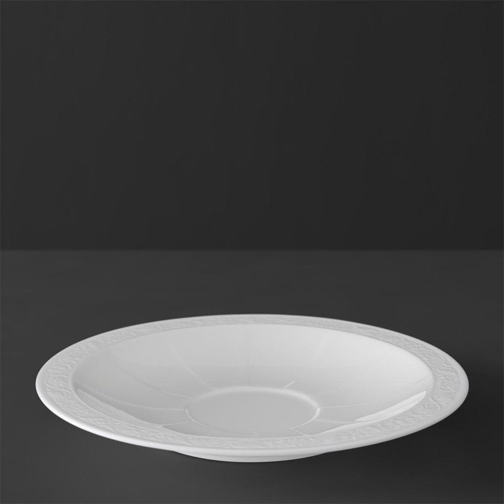 V&B White Pearl alátét reggeliző-leveses csészéhez 18cm