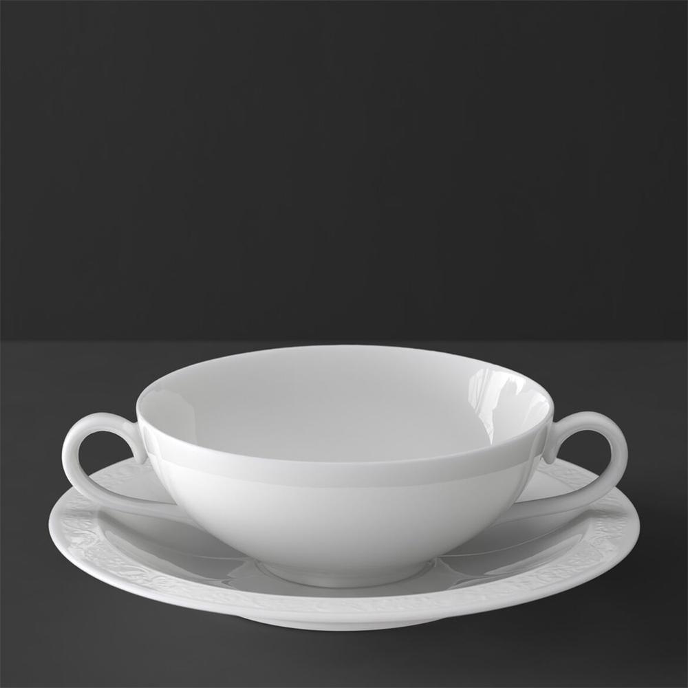 V&B White Pearl leveses csésze alátéttel 