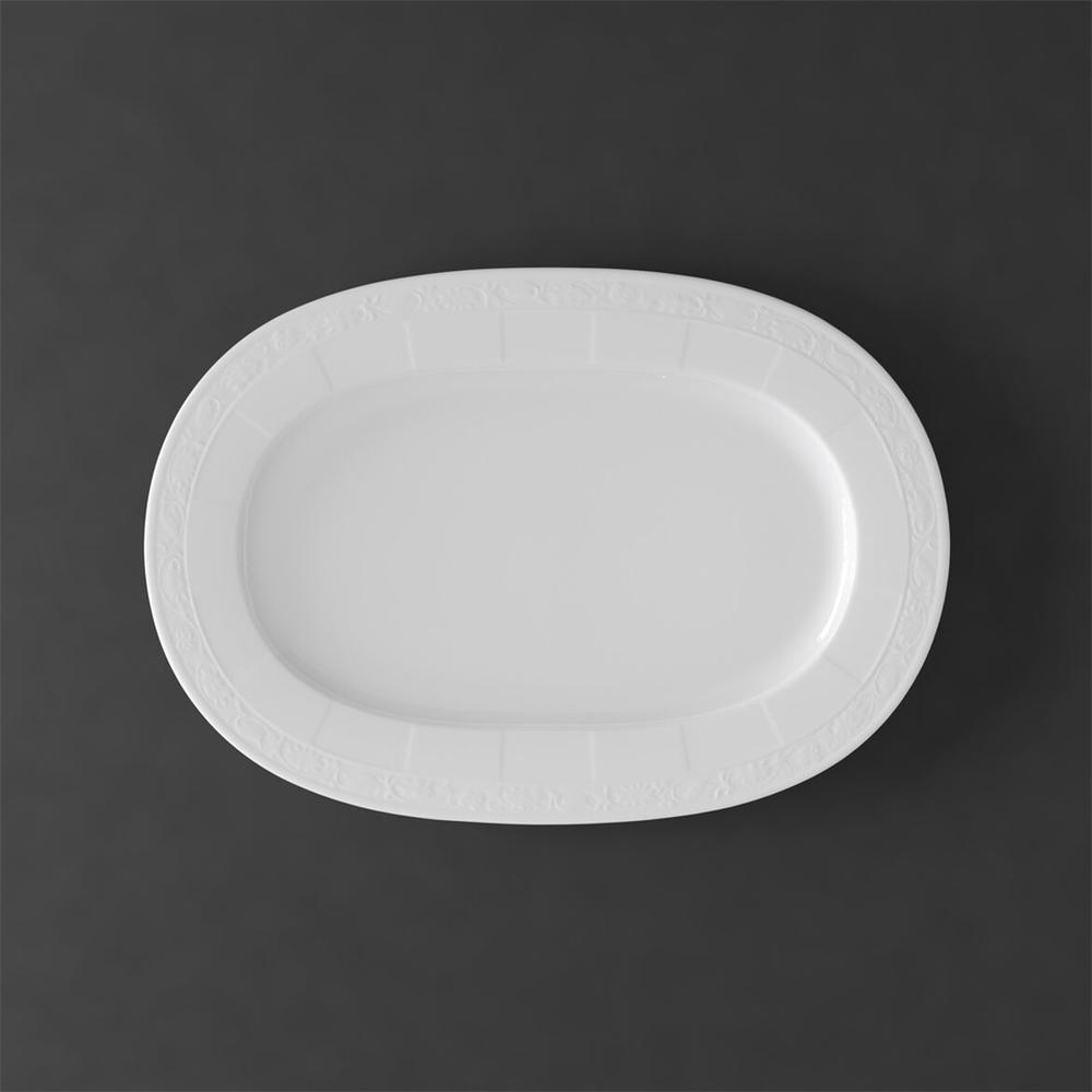 V&B White Pearl ovális tálaló 41cm