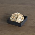 LINDDNA Wood Box Black tárolódoboz poháralátéthez szögletes