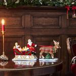 V&B Christmas Toys mécsestartó, Télapó Angyalkával és szarvasokkal