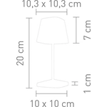 V&B Neapel tölthető asztali lámpa 20cm antracit