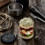 Black+Blum Glass Lunch Pot ételhordó doboz palaszürke