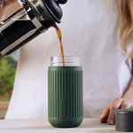 Black+Blum Glass Travel Cup utazó bögre szürke-óceánkék