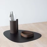 LIND DNA Serene Black tányéralátét nagy ívelt