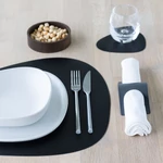 LIND DNA Serene Black tányéralátét nagy ívelt