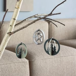 LIND DNA Xmas Tree Mobile karácsonyfadísz szett 2részes, Nupo Dark Green-Nupo Olive Green