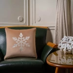 M&A töltött díszpárna SNOWFLAKE 45x45cm FB70 bézs