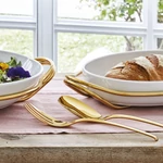 Sambonet Living PVD Gold salátás kanál szett 2részes