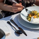 Sambonet Taormina PVD Black evőeszközkészlet 6személyes 24részes