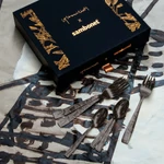 Sambonet Jungle PVD Black eszpresszós kanál szett 6részes