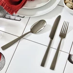 Sambonet Flat PVD Black evőeszközkészlet 6személyes 30részes