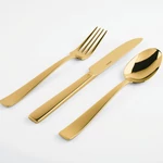 Sambonet Flat PVD Gold evőeszközkészlet 6személyes 30részes