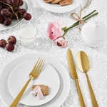 Sambonet Flat PVD Gold evőeszközkészlet 6személyes 30részes