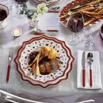 V&B S+ Cranberry evőeszközkészlet 6személyes 30részes