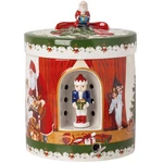 V&B Christmas Toys zenélő doboz kerek, Télapó ajándékoz