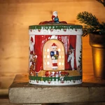 V&B Christmas Toys zenélő doboz kerek, Télapó ajándékoz