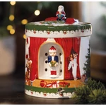 V&B Christmas Toys zenélő doboz kerek, Télapó ajándékoz