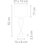 V&B Toulouse asztali lámpa 52cm króm