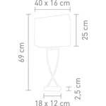 V&B Toulouse asztali lámpa 69cm króm