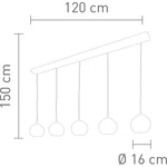 V&B Tokio függőlámpa 120cm füstszín