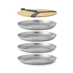Black+Blum Steel Plate Set utazó acél tányér 25,5cm szett 4részes