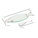 Edzard Salmon szervírozó tál tálaló lapáttal 58cm